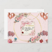 Gefeliciteerd met je verjaardag  briefkaart (Voorkant / Achterkant)