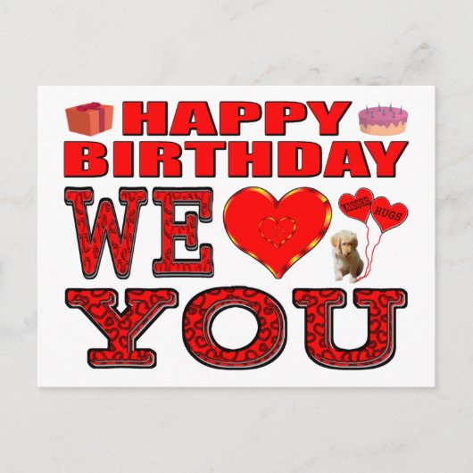 Gefeliciteerd met je verjaardag briefkaart (Voorkant)