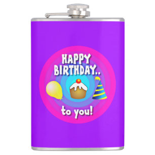 Gefeliciteerd met je verjaardag Circle Design-4755 Heupfles