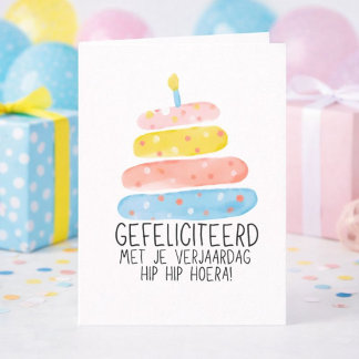 Gefeliciteerd met je verjaardag Cupcake Kaars Kaart
