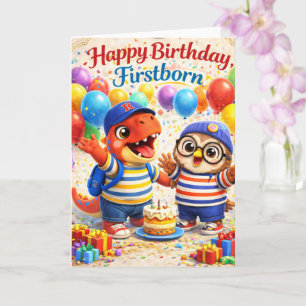 Gefeliciteerd met je verjaardag eerstgeboren lieve kaart