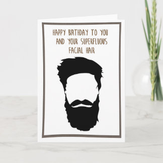 'Gefeliciteerd met je verjaardag en je baard!' Kaart