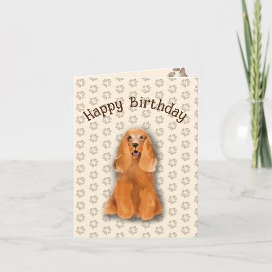 Gefeliciteerd met je verjaardag Engelse Cocker Spa (Voorkant)