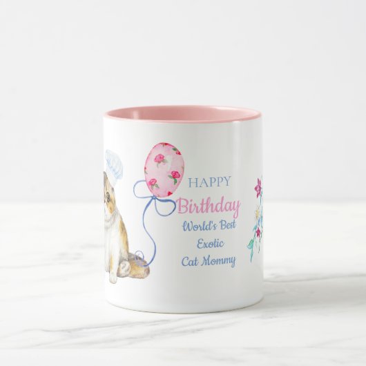 Gefeliciteerd met je verjaardag EXOTISCHE kattenmo Mok (Midden)