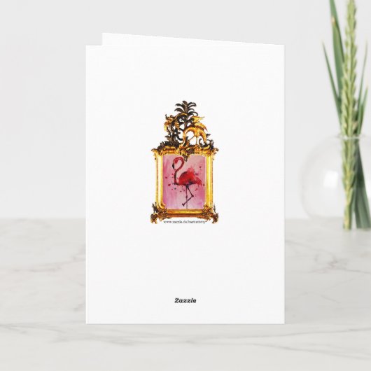 Gefeliciteerd met je verjaardag - Flamingo verjaar Kaart (Achterkant)