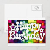 Gefeliciteerd met je verjaardag - Gelukkig verjaar Briefkaart (Voorkant / Achterkant)