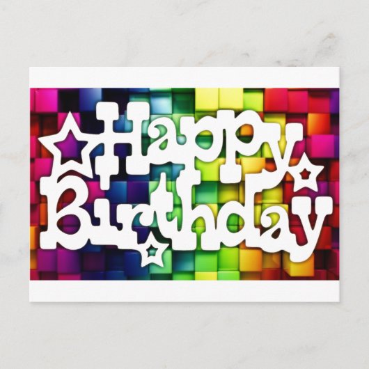 Gefeliciteerd met je verjaardag - Gelukkig verjaar Briefkaart (Voorkant)