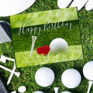 Gefeliciteerd met je verjaardag golfer met liefde  briefkaart