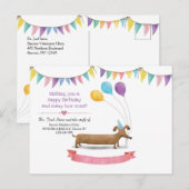 Gefeliciteerd met je verjaardag Hond Ansichtkaart Briefkaart (Voorkant / Achterkant)