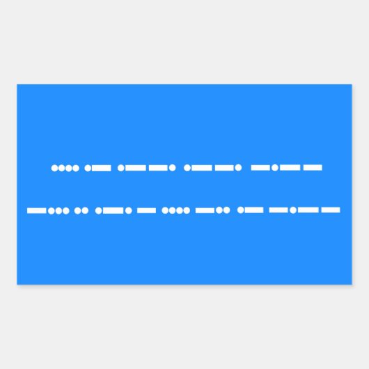 Gefeliciteerd met je verjaardag in Morse Code Rechthoekige Sticker (Voorkant)