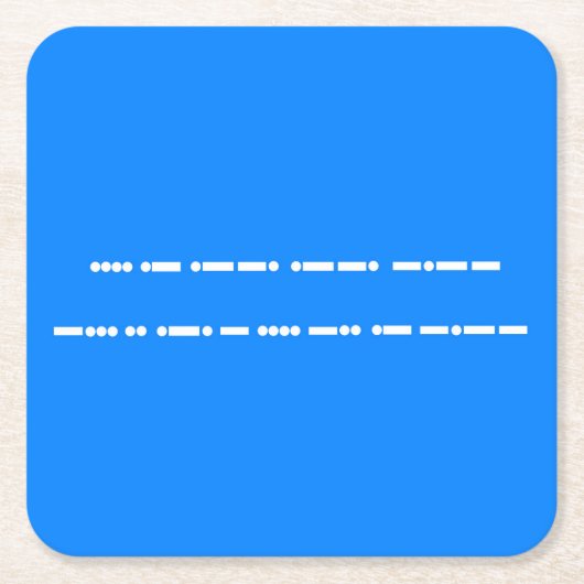 Gefeliciteerd met je verjaardag in Morse Code Vierkante Kartonnen Onderzetter (Voorkant)