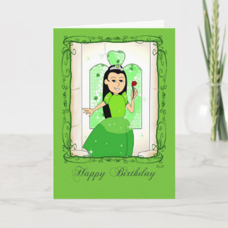 Gefeliciteerd met je verjaardag Jade Princess Kaart