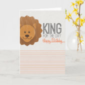 Gefeliciteerd met je verjaardag, King for the Day, Kaart (Gele Bloem)