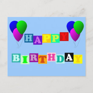 Gefeliciteerd met je verjaardag met ballonnen van  briefkaart