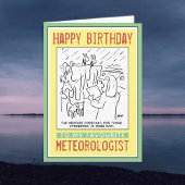 Gefeliciteerd met je verjaardag, meteoroloog. kaart