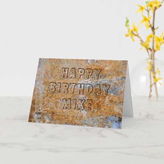 Gefeliciteerd met je verjaardag, Mike! Kaart (Gele Bloem)