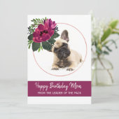 Gefeliciteerd met je verjaardag Moeder Franse Bull Feestdagenkaart (Staand voorkant)