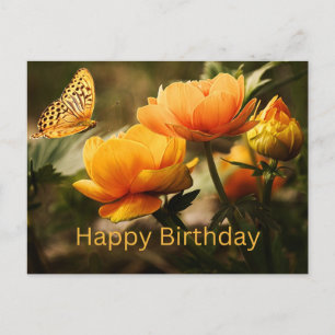 Gefeliciteerd met je verjaardag Mooie Gele Bloemen Briefkaart