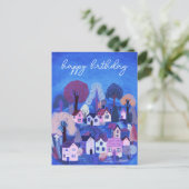 GEFELICITEERD MET JE VERJAARDAG Mooie Landelijke D Briefkaart (Staand voorkant)