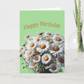 Gefeliciteerd met je verjaardag Mooie Madeliefjes Kaart