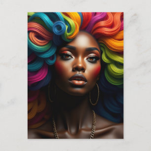 Gefeliciteerd met je verjaardag mooie zwarte vrouw briefkaart