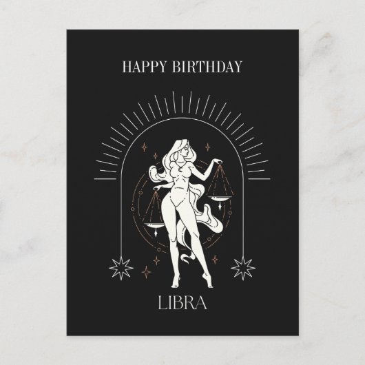 Gefeliciteerd met je verjaardag Mystic Weegschaal Briefkaart (Voorkant)