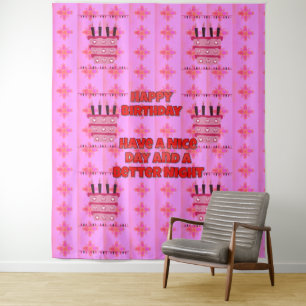 Gefeliciteerd met je verjaardag, prettige dag en e wandkleed