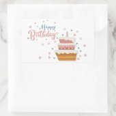 Gefeliciteerd met je verjaardag rechthoekige sticker (Tas)