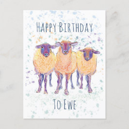 Gefeliciteerd met je verjaardag Schaap Ansichtkaar Briefkaart