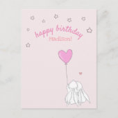 Gefeliciteerd met je verjaardag! Schattige Konijne Briefkaart (Voorkant)