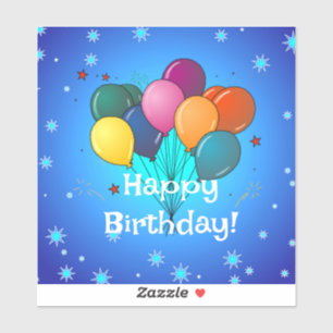 Gefeliciteerd met je verjaardag... tijd om te vier sticker