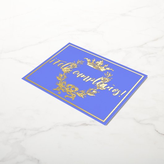 Gefeliciteerd met je verjaardag! Uitnodigingskaart Folie Uitnodiging Briefkaart (Gedraaid)