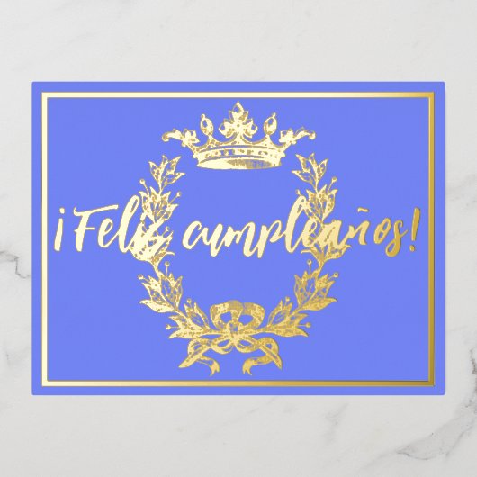 Gefeliciteerd met je verjaardag! Uitnodigingskaart Folie Uitnodiging Briefkaart (Voorkant)