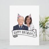 Gefeliciteerd met je verjaardag van Biden Harris Kaart (Staand voorkant)