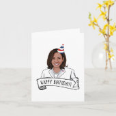 Gefeliciteerd met je verjaardag van Kamala Harris Kaart (Gele Bloem)