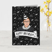 Gefeliciteerd met je verjaardag van Ruth Bader Gin Kaart (Gele Bloem)