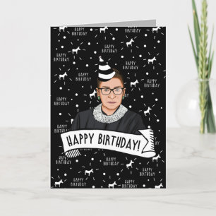 Gefeliciteerd met je verjaardag van Ruth Bader Gin Kaart