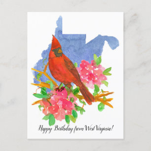 Gefeliciteerd met je verjaardag van West Virginia Briefkaart