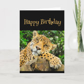 Gefeliciteerd met je verjaardag Wilde Ding Luipaar Kaart (Voorkant)