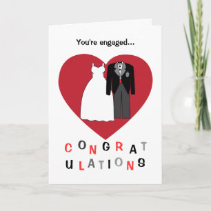 Gefeliciteerd met je verloving bruid & bruidegom kaart
