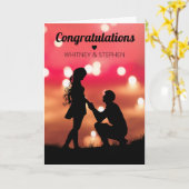 Gefeliciteerd met je Verloving Kaart (Gele Bloem)