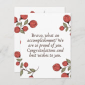 Gefeliciteerd met je voltooiing bedankkaart (Voorkant / Achterkant)