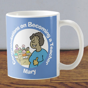 Gefeliciteerd met je Vrouw leraar worden Koffiemok