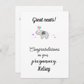 Gefeliciteerd met je zwangerschap,  feestdagenkaart (Voorkant / Achterkant)