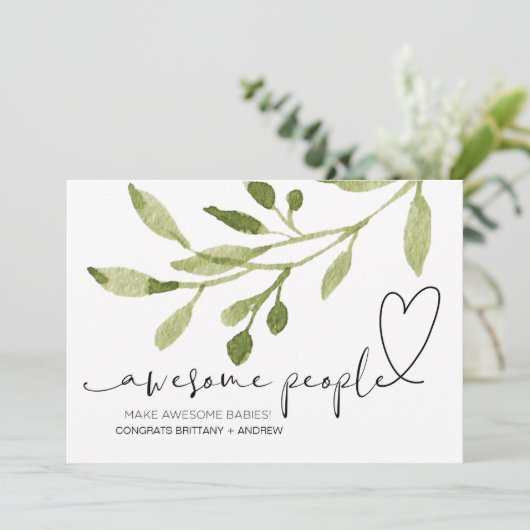 Gefeliciteerd met je zwangerschap, gefeliciteerd m kaart (Staand voorkant)