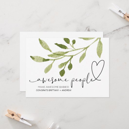 Gefeliciteerd met je zwangerschap, gefeliciteerd m kaart (Voorkant / Achterkant in situ)