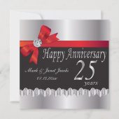 Gefeliciteerd met jullie 25-jarig bruiloftfeest kaart (Voorkant)