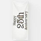 Gefeliciteerd met jullie 25e jubileum 2.5x6 vinyl  spandoek (Verticaal)
