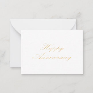 Gefeliciteerd met jullie jubileum gouden letters w notitiekaartje
