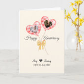 Gefeliciteerd met jullie trouwdag - Hartvormige fo Kaart (Gele Bloem)